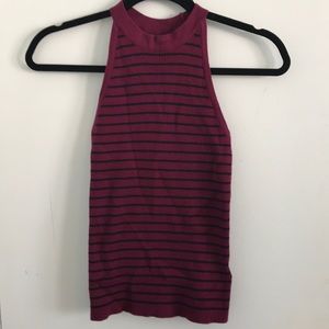 High Neck Tank with String Back Detail